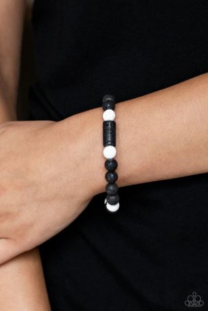 Just Chillax White Lava Stone Bracelet