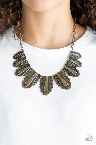 Cougar Cave Brass Necklace