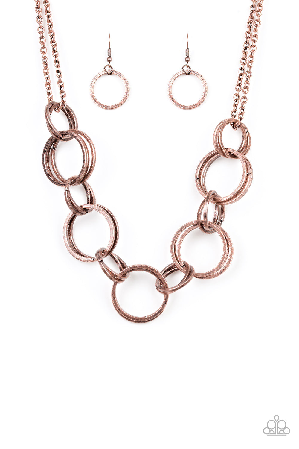 Jump into the Ring Copper Necklace
