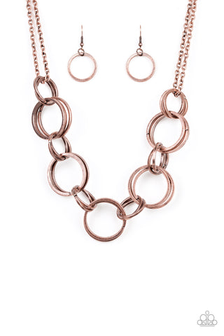 Jump into the Ring Copper Necklace