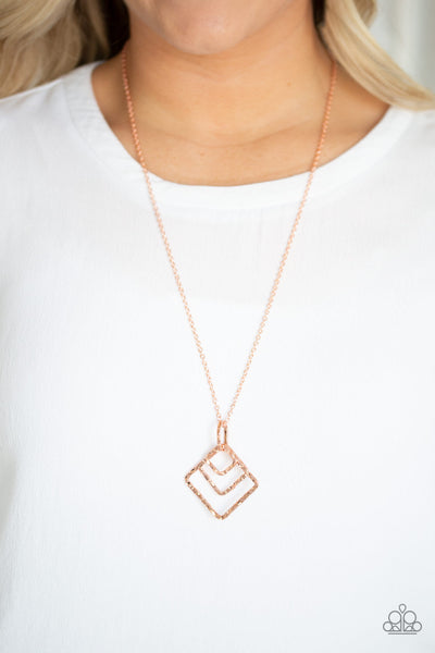 Square It Up Copper Necklace