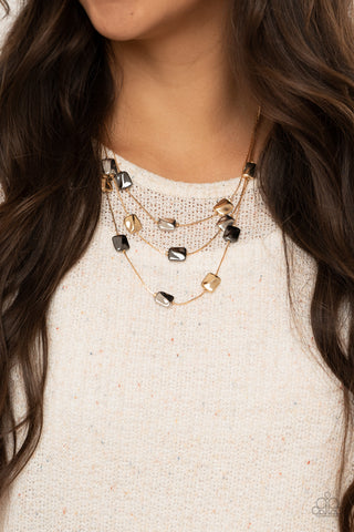 Downtown Reflections Gold Necklace