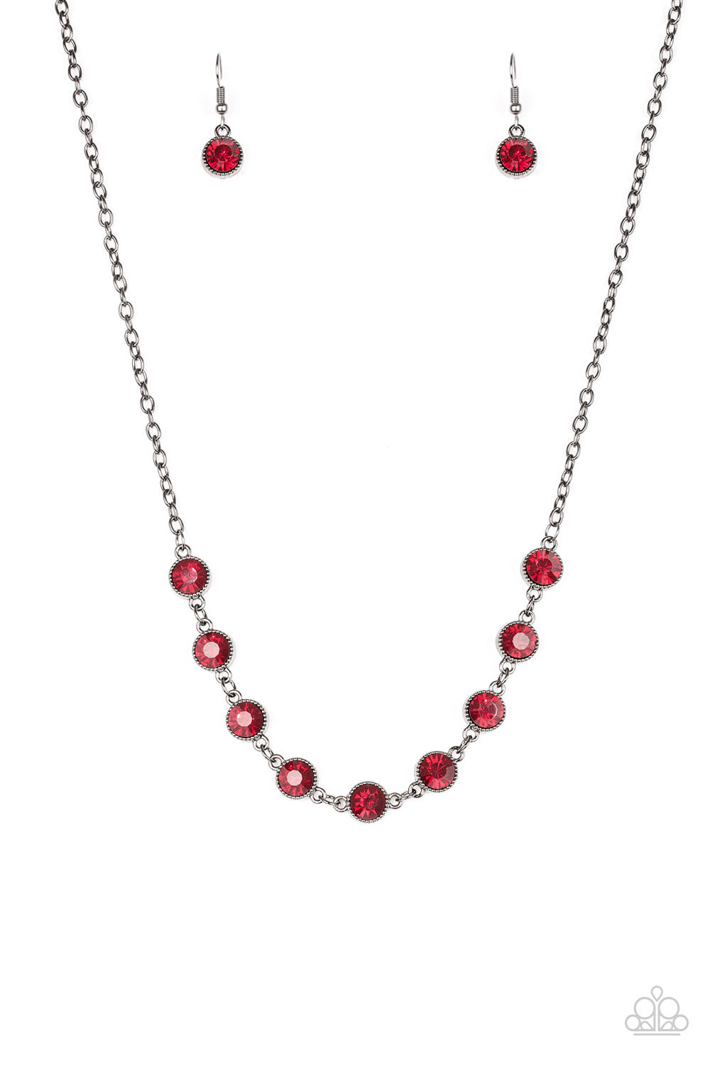 Starlit Socials Red Necklace