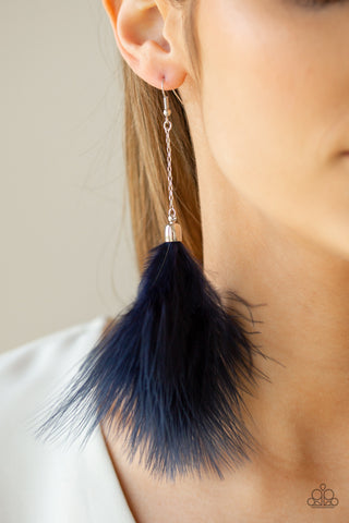 Birds of Paradise Blue Earrings