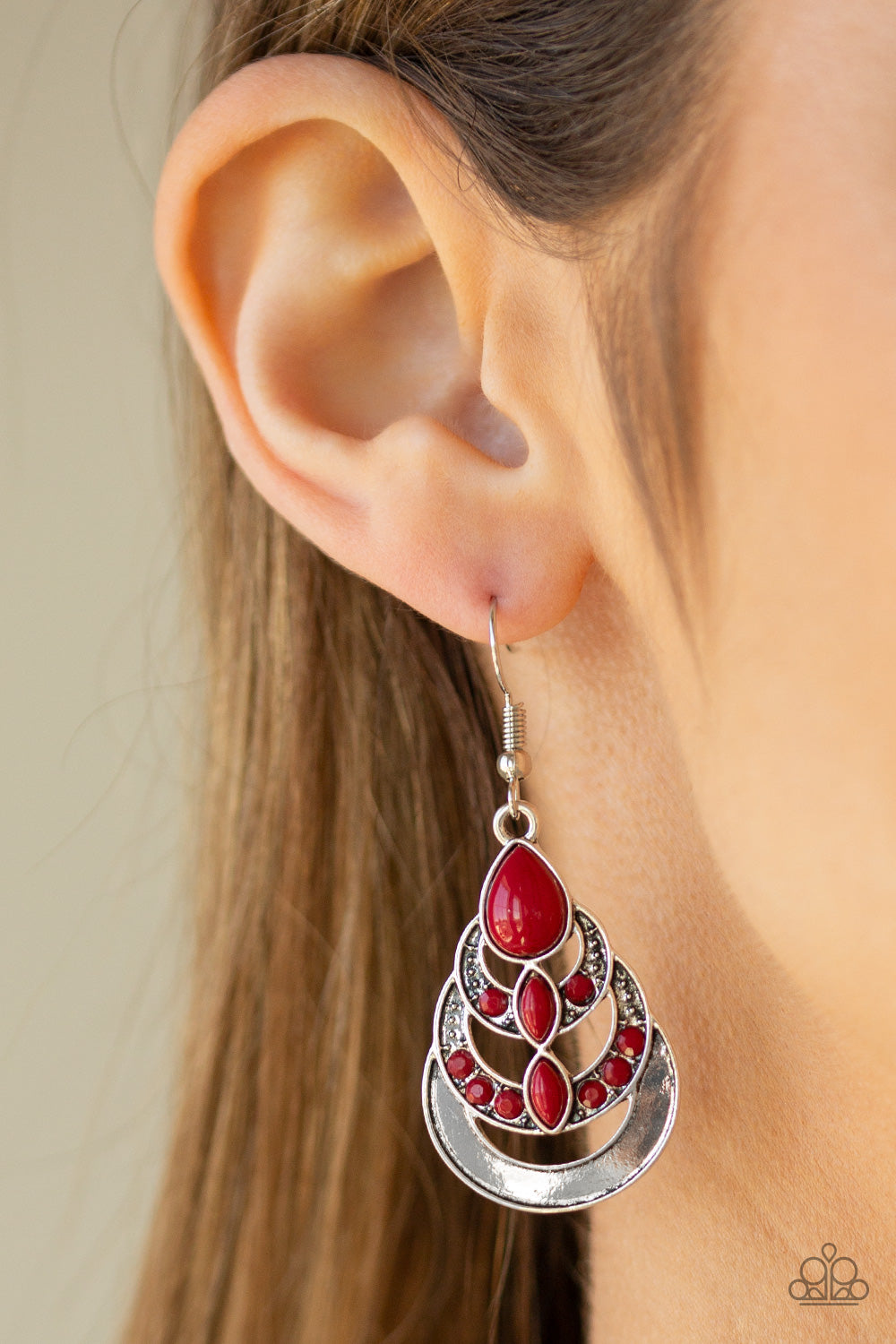 Boho Brilliance Red Earrings