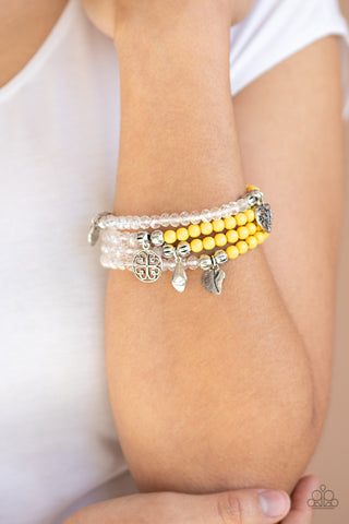 Colorfully Cupid Yellow Bracelet