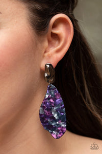 Fish Out of Water Purple Post Earrings