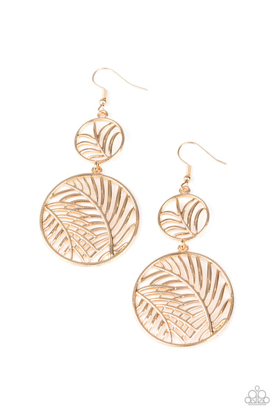 Palm Oasis Gold Earrings