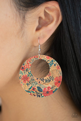 Put a Cork in it Red Earrings