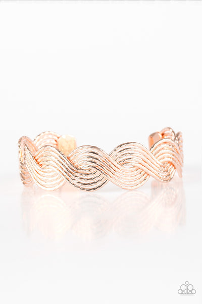 Braided Brilliance Rose Gold Bracelet