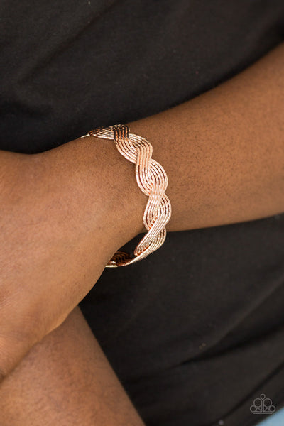 Braided Brilliance Rose Gold Bracelet