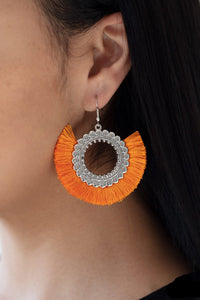Fringe Fanatic Orange Earrings