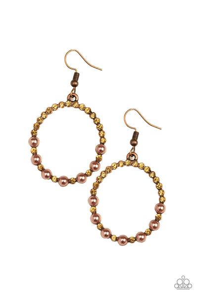 Glowing Grandeur Copper Earrings