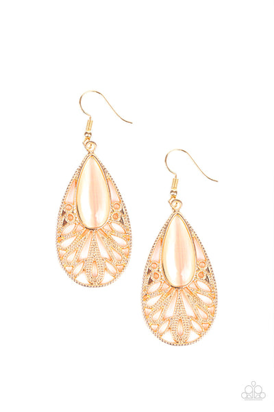 Glowing Tranquility Gold Earrings