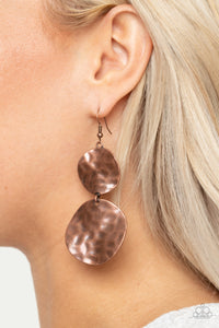 Hardware Headed Copper Earrings