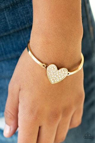 Heart Stopping Shimmer Gold Bracelet