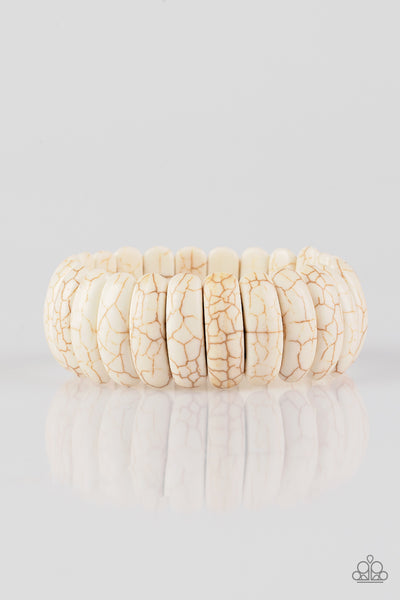 Peacefully Primal White Bracelet