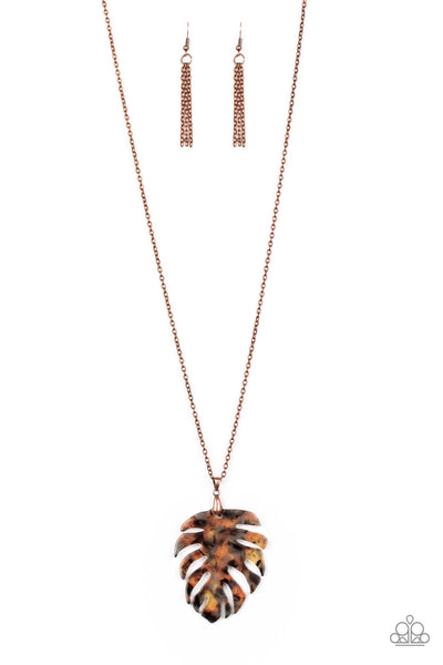 Prismatic Palms Copper Necklace