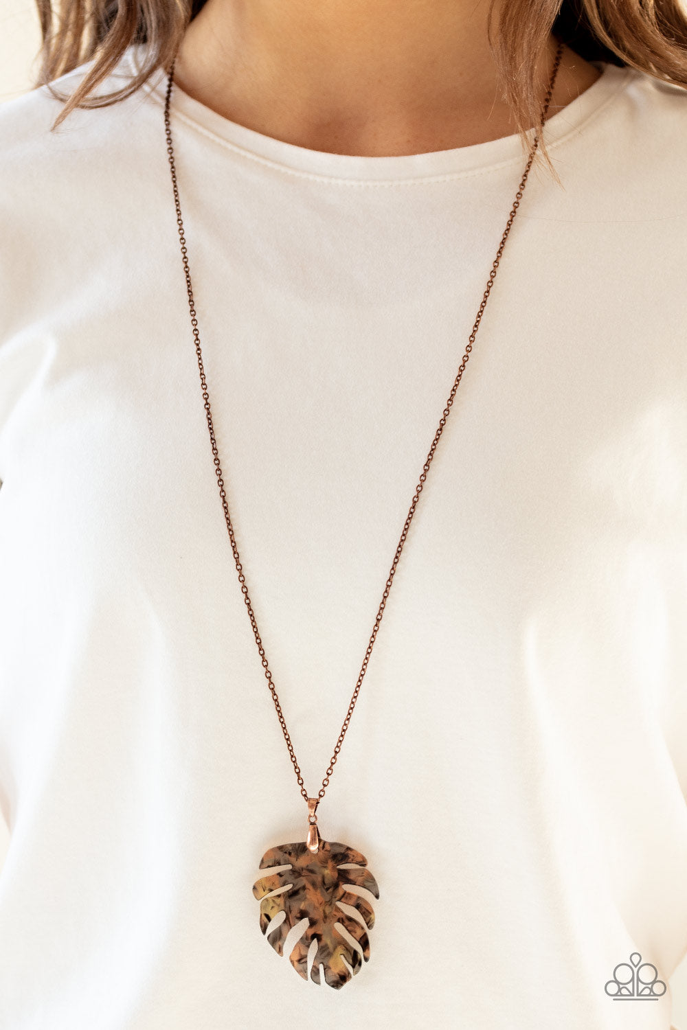 Prismatic Palms Copper Necklace