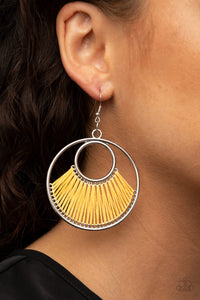 Really High Strung Yellow Earrings