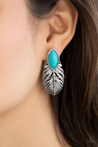 Rural Roadrunner Blue Post Earrings