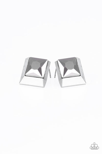 Stellar Square Silver Post Earrings