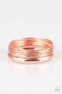 The Customer is Always Bright Copper Bangle Bracelet Set