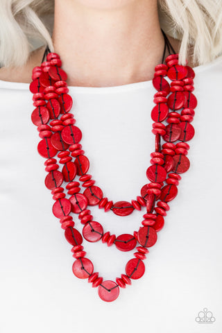 Barbados Bopper Red Necklace