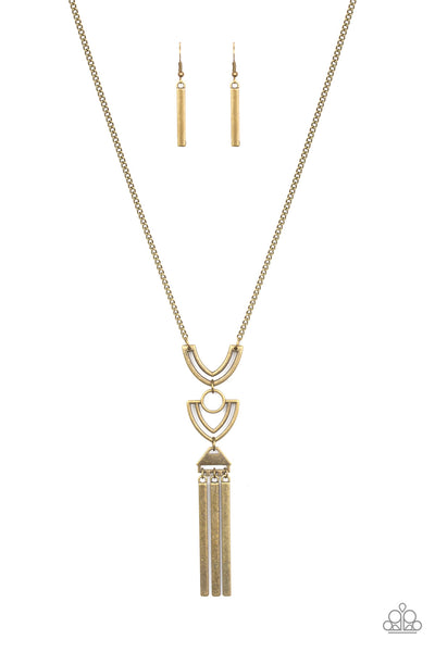 Confidently Cleopatra Brass Necklace