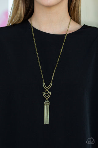 Confidently Cleopatra Brass Necklace