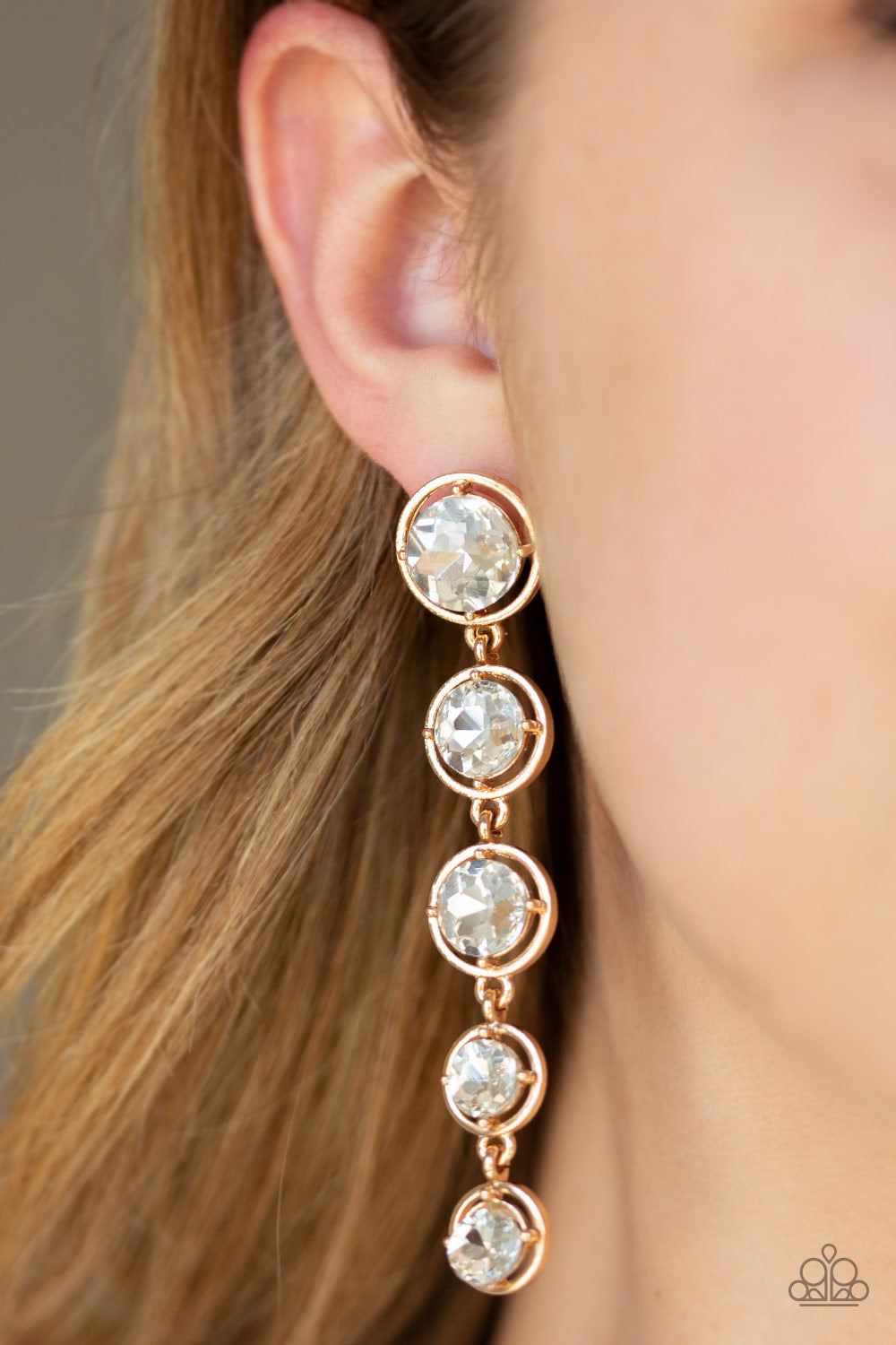 Drippin' in Starlight Gold Post Earrings