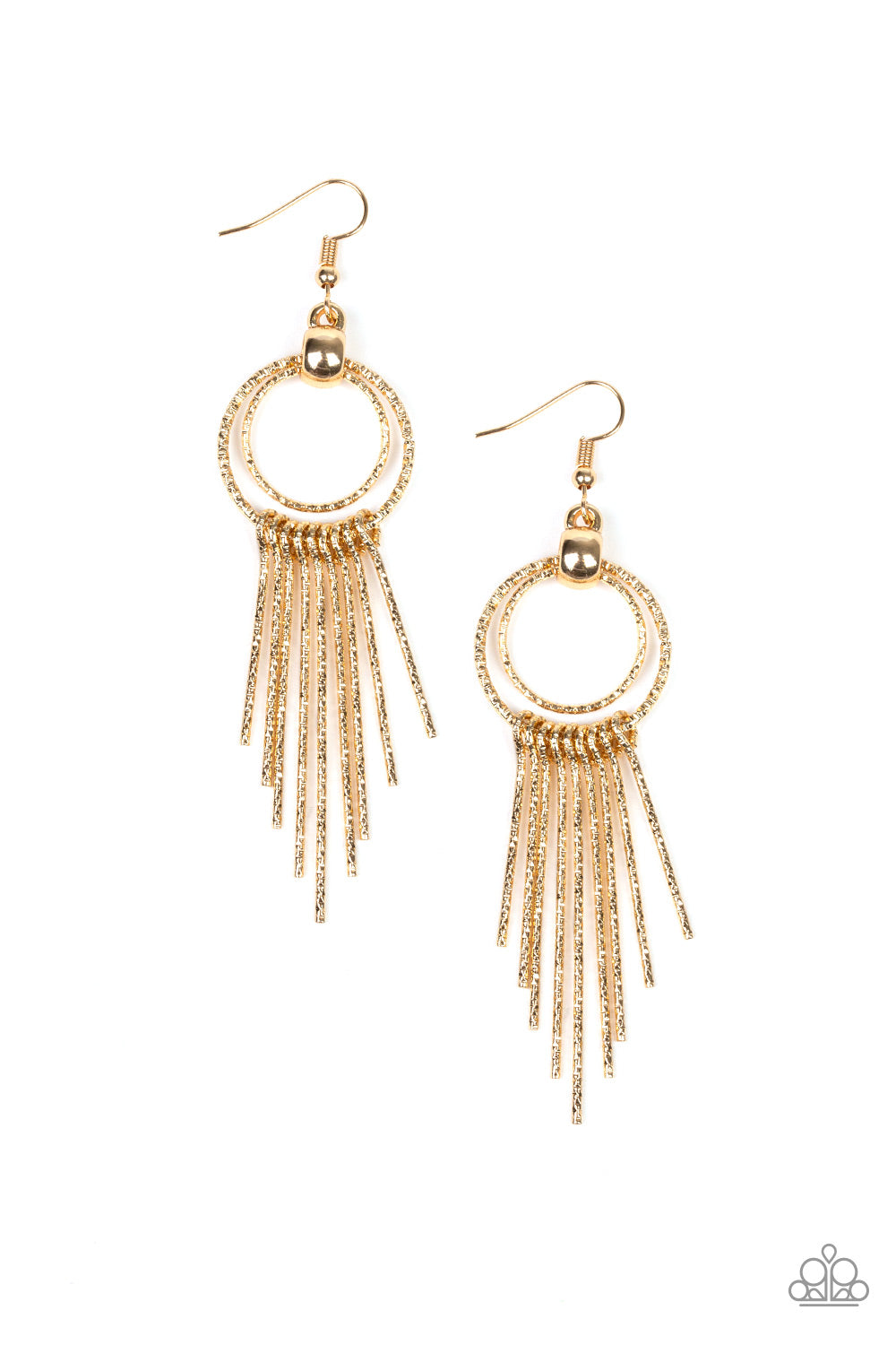 Eye Catching Edge Gold Earrings