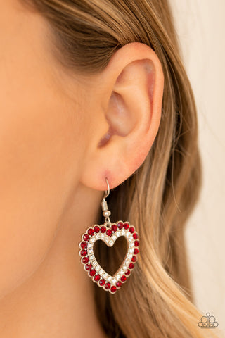 High School Sweethearts Red Earrings