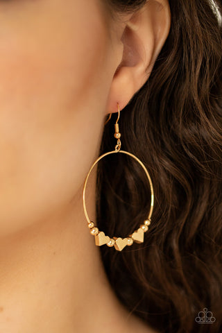 I Can't Heart You Gold Earrings