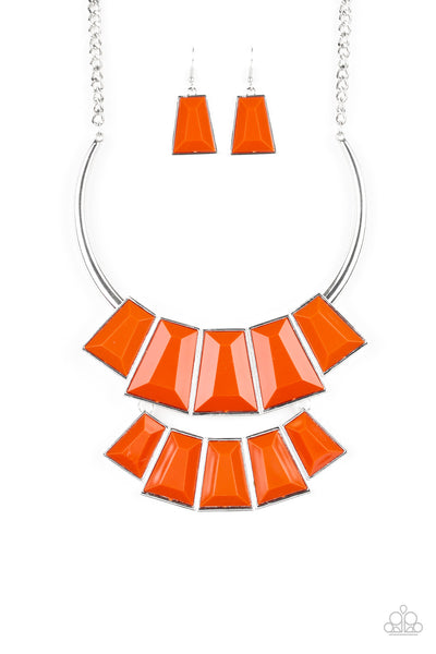 Lions Tigress and Bears Orange Necklace
