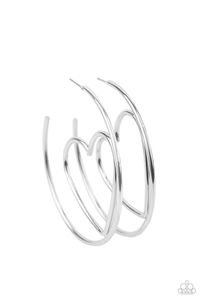 Love at First Bright Silver Hoop Earrings