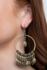 Metallic Harmony Brass Earrings