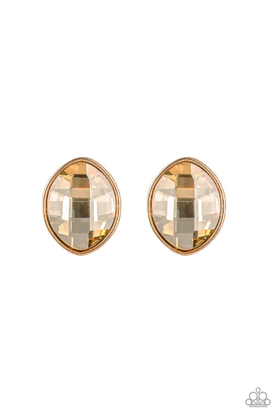 Movie Star Sparkle Gold Post Earrings