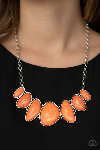 Primitive Orange Necklace