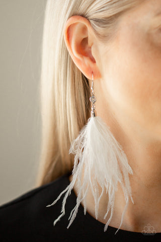 Showgirl Showcase White Earrings