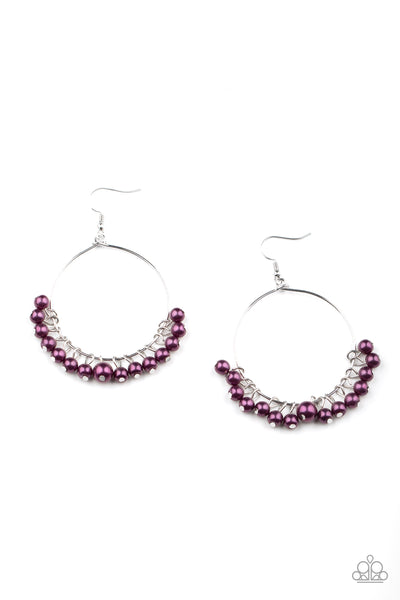 Things Are Looking Upscale Purple Earrings