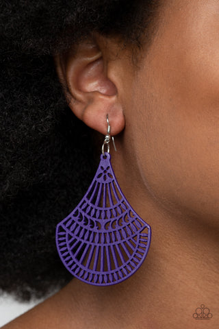 Tropical Tempest Purple Earrings