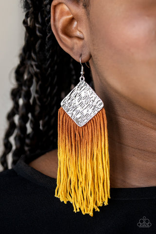Dip the Scales Yellow Earrings