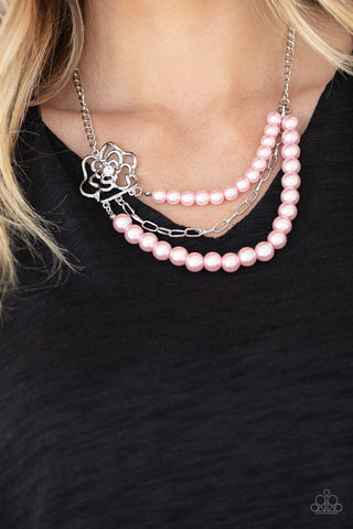 Fabulously Floral Pink Necklace