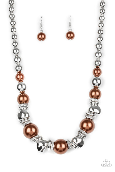 Hollywood Haute Spot Brown Necklace