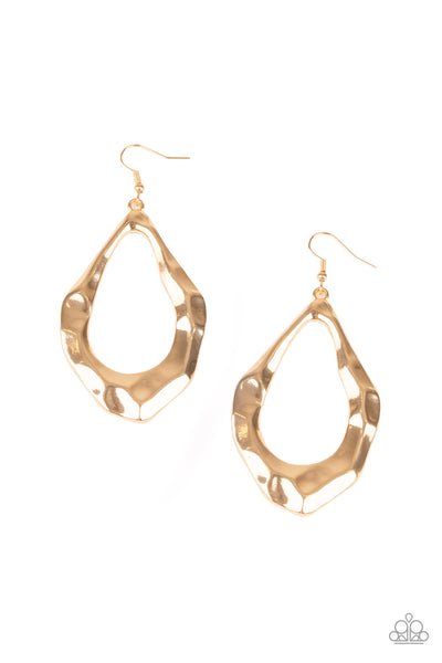 Industrial Imperfection Gold Earrings