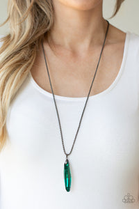 Meteor Shower Green Necklace