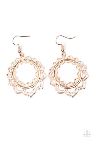 Modest Mandalas Rose Gold Earrings