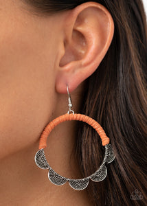 Tambourine Trend Orange Earrings