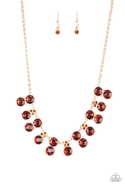 Top Dollar Twinkle Brown Necklace